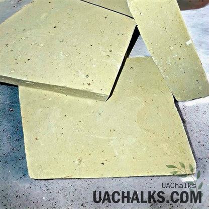 SAWN CLAY PLATES Yellow Luchik